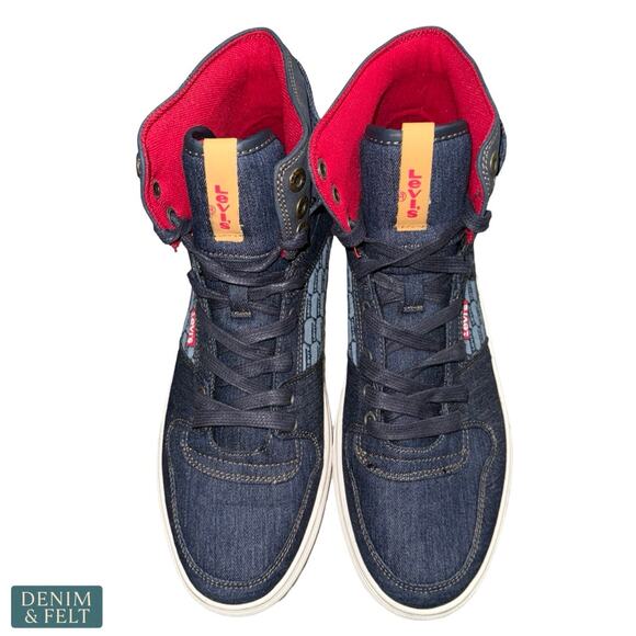 Levi’s 501 Denim High Top Sneakers Men’s Size 10 Blue Casual Streetwear Shoes main image 8